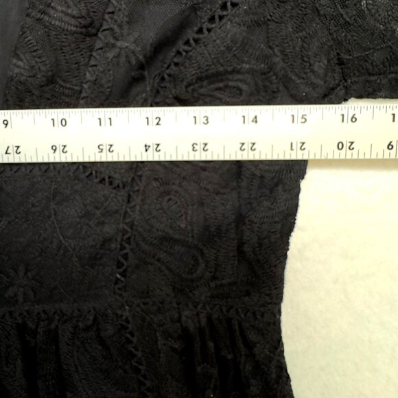 Free People Mountain Laurel Lace Dress Women 2 Embroidered Crochet Midi Romantic - Picture 8 of 12